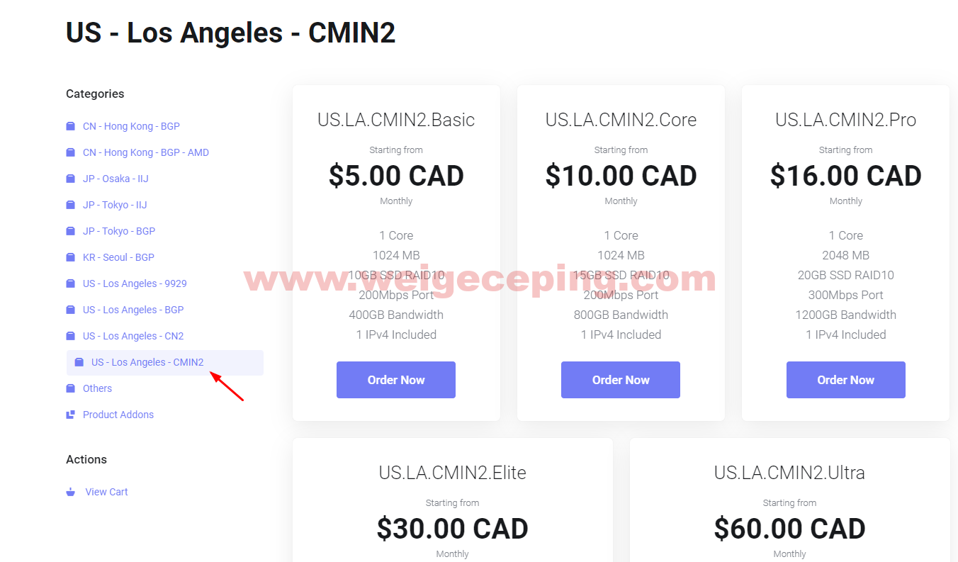 vmiss：美国洛杉矶VPS（CMIN2线路），8折优惠，最低20元/月